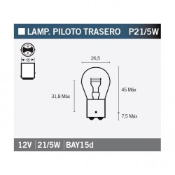 Lampara BILUX 12V21/5W