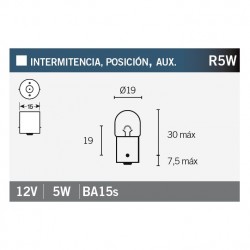 Lampara BILUX 12V5W T16