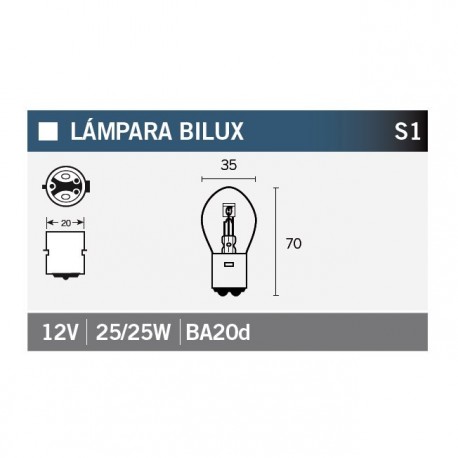 Lampara BILUX 12V25/25W