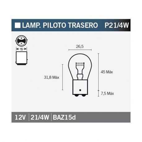 Lampara OSRAM 7225 P21/4W