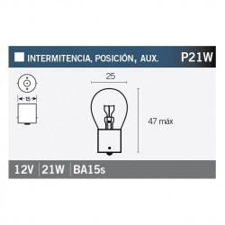 Lampara OSRAM 7506 P21W