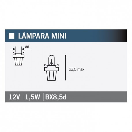 Lampara OSRAM 2752MFX BX8,5d 12V1,5W