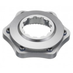 Conversor disco universal a center lock con arandela de cierre color plata