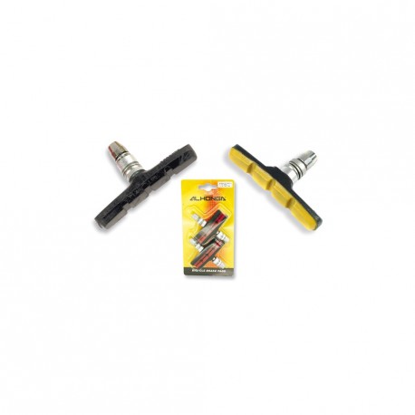 Jgo 4 zapatas V-BRAKE. Amarillo