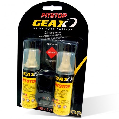 Kit reparapinchazos Pit Stop. compuesto por dos cartuchos y clip de sujeción a la tija.