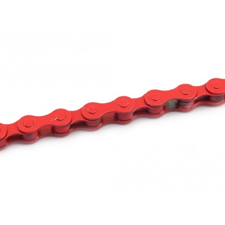 Cadena KMC BMX S1 112 Pasos Color rojo