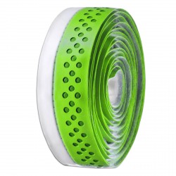 Cinta de manillar VELO PU agujereada verde/blanco