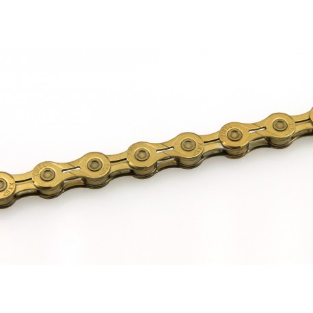 Cadena KMC X-10EL 114 Pasos Index 10V (5.88mm) Color oro