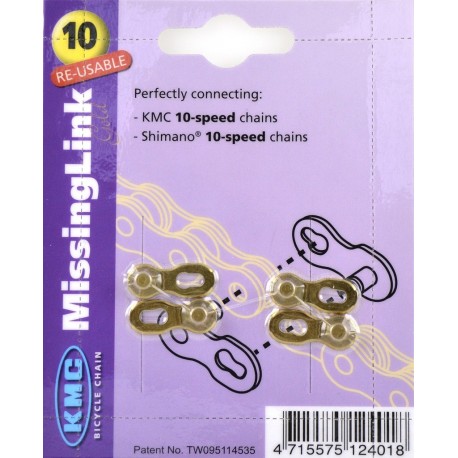 Enganche Cadena KMC 10V (5.88 mm) Sram/Shimano (Blister 2uds)