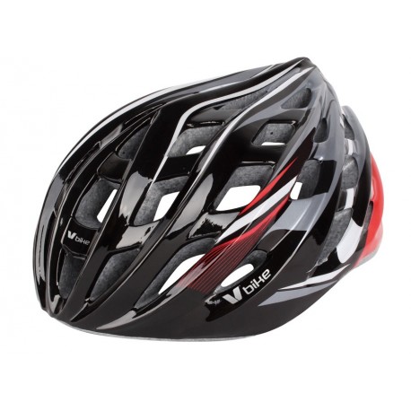 Casco V Bike MTB/Road 24 ventilaciones negro PC/PVC/EPS semi in mould. Talla M (55-58cm)