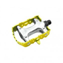 Par pedales BTT aluminio. Amarillo