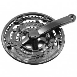 Triple plato y bielas plastificadas. Bicicleta 24"
