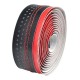 Cinta de manillar VELO microfibra agujereada roja/negra