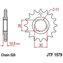 Piñón JT F1579 de acero con 15 dientes
