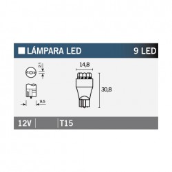 LAMPARA 9LED T15