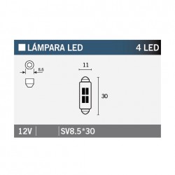LAMPARA 4LED SV8.5*30