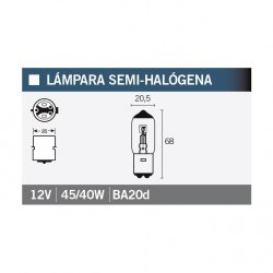 Lámpara Semihalógena 45/40W