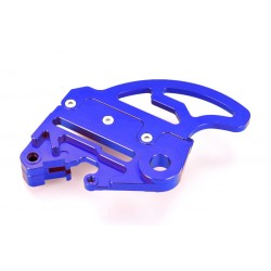 Protector de disco trasero con soporte de pinza azul