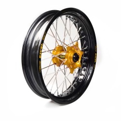 Rueda completa Haan Wheels aro negro 17-3,50 buje oro 1 54006/3/2