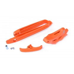 Guiacadenas + patín UFO KTM Husqvarna naranja KT04005-127