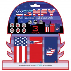 Braga Confort Barras & Estrellas (Bandera USA) pack de 3 Oxford NW119