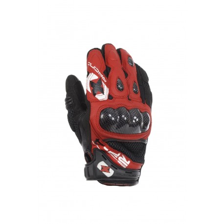 Guantes Racing cortos de cuero-rejilla Oxford RP-4 rojo/negro talla XL
