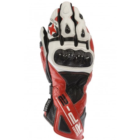 Guantes Racing de cuero Oxford RP-2 rojo/blanco talla XL