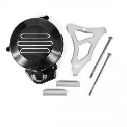 Carter Encendido + Tapa Pignon  Senda Negro/Plata