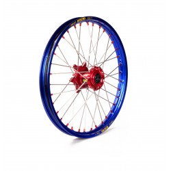 Rueda completa Haan Wheels aro azul 21-1,60 buje rojo radios plata tuercas rojo  1 115019/3/6/1/6