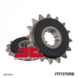 Piñón con goma JT 1370 de acero con 16 dientes