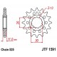 Piñón con goma JT 1591 de acero con 16 dientes