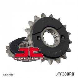 Piñón con goma JT 339 de acero con 17 dientes