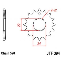 Piñón JT 394 de acero con 13 dientes