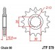 Piñón con goma JT 579 de acero con 17 dientes