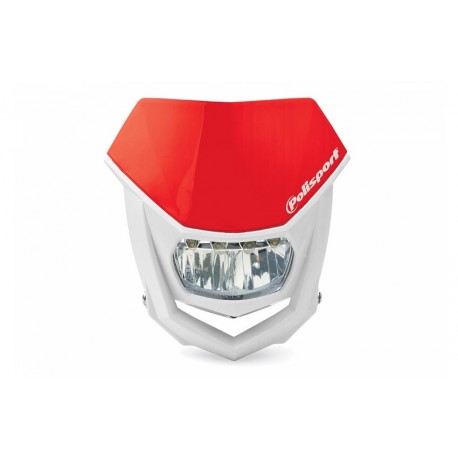 Careta Halo LED homologada Polisport blanco/rojo 8667100006