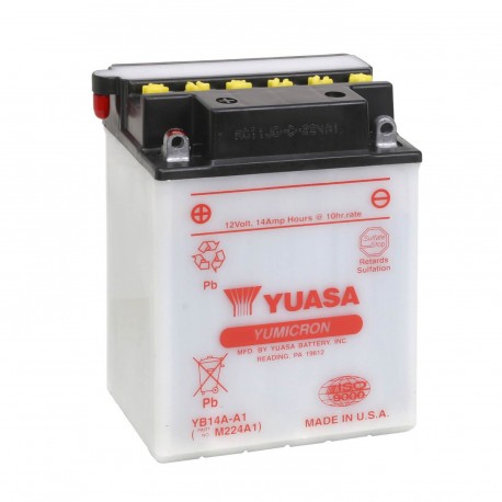 Batería Yuasa YB14A-A1 Dry charged (sin electrolito)