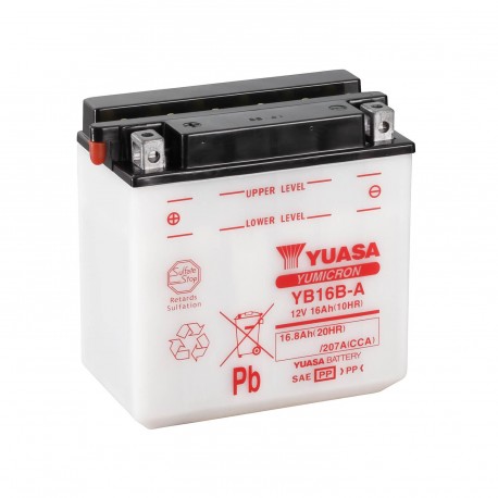 Batería Yuasa YB16B-A Dry charged (sin electrolito)