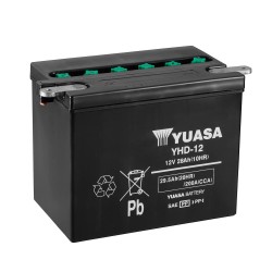 Batería Yuasa YHD-12 Dry charged (sin electrolito)