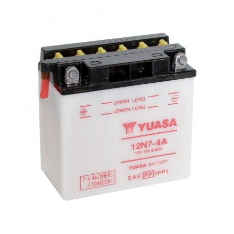 Batería Yuasa 12N7-4A Dry charged (sin electrolito)